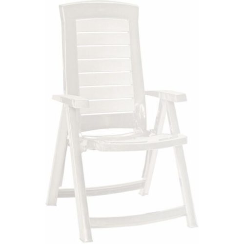 Aruba dönthető műanyag kerti szék, fehér színű