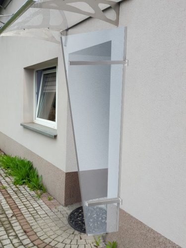 univerzális oldalfal a tetőhöz LANITPLAST UNI ezüst / PLEXI LG1498