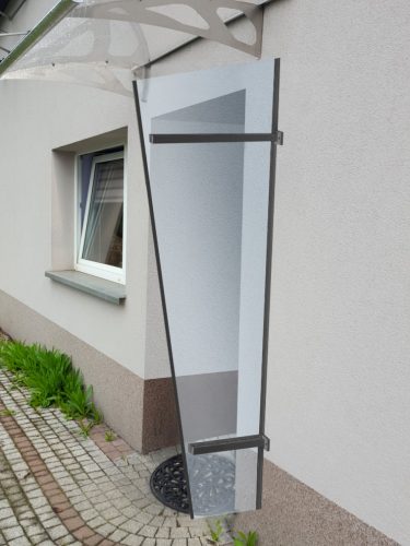 univerzális oldalfal a tetőhöz LANITPLAST UNI antracit / PLEXI LG2185