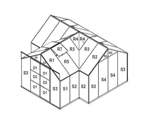 tartalék üveg az üvegházhoz VITAVIA SIRIUS PC 6 mm LG3049