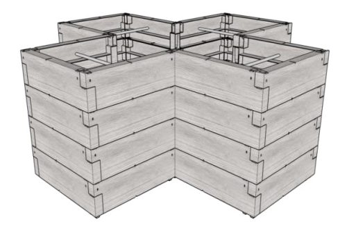 magaságyás JUWEL TIMBER ERGOLINE CROSS LG3249