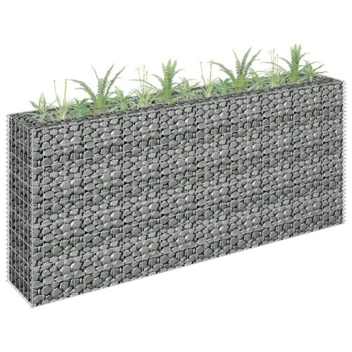 Horganyzott acél gabion magaságyás 180 x 30 x 90 cm