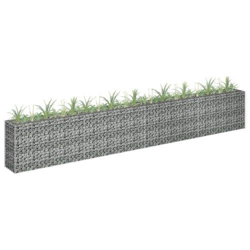 Horganyzott acél gabion magaságyás 360 x 30 x 60 cm