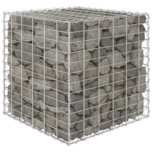 Kocka alakú acélhuzal gabion magaságyás 60 x 60 x 60 cm