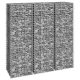 3 db vas gabion magaságyás 30 x 30 x 100 cm