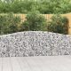 Íves horganyzott vas gabion kosár 400x30x80/100 cm