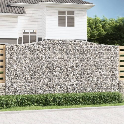 Íves horganyzott vas gabion kosár 400x30x200/220 cm