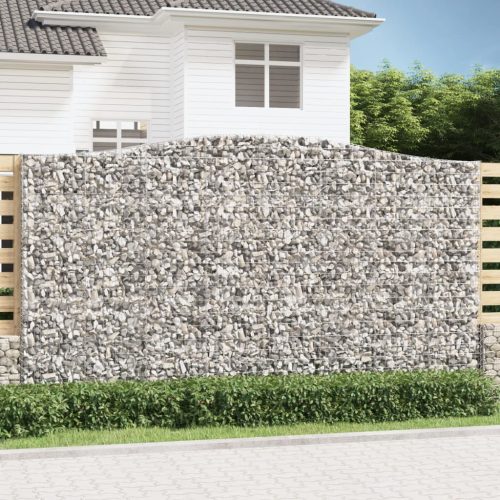 Íves horganyzott vas gabion kosár 400x30x220/240 cm