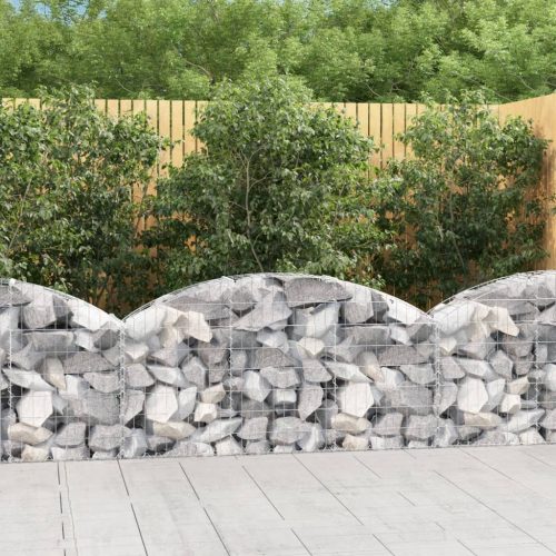 Íves horganyzott vas gabion kosár 150x30x60/80 cm