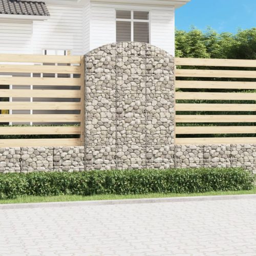 Íves horganyzott vas gabion kosár 150x30x220/240 cm