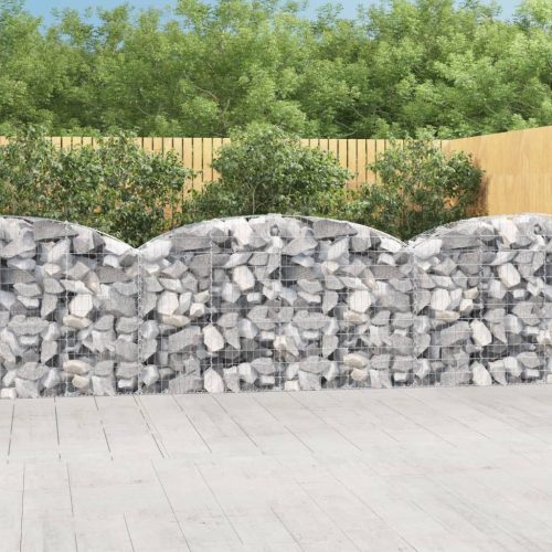 Íves horganyzott vas gabion kosár 200x50x100/120 cm