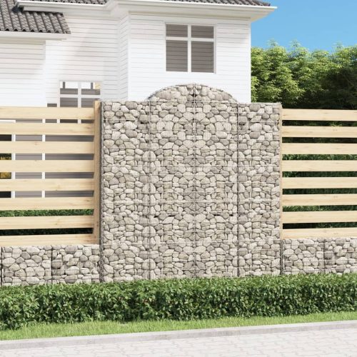 Íves horganyzott vas gabion kosár 200x30x220/240 cm