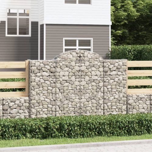 Íves horganyzott vas gabion kosár 200x50x140/160 cm