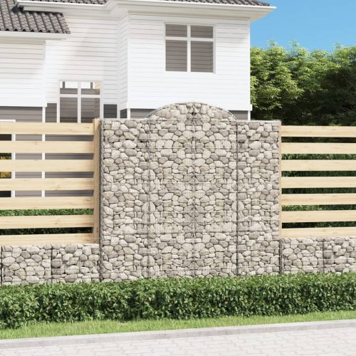 Íves horganyzott vas gabion kosár 200x50x200/220 cm