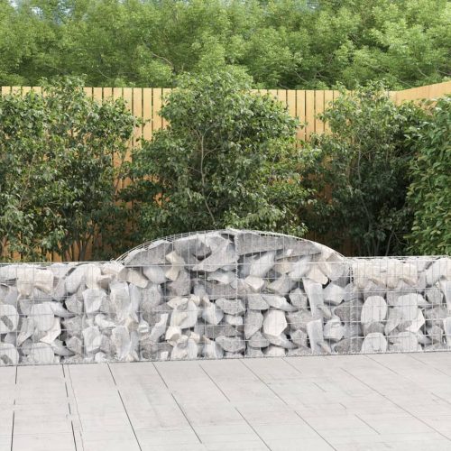 Íves horganyzott vas gabion kosár 300 x 30 x 60/80 cm