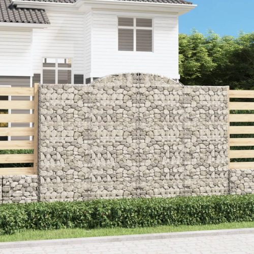 Íves horganyzott vas gabion kosár 300 x 30 x 200/220 cm