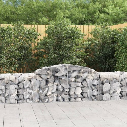 Íves horganyzott vas gabion kosár 300 x 50 x 60/80 cm