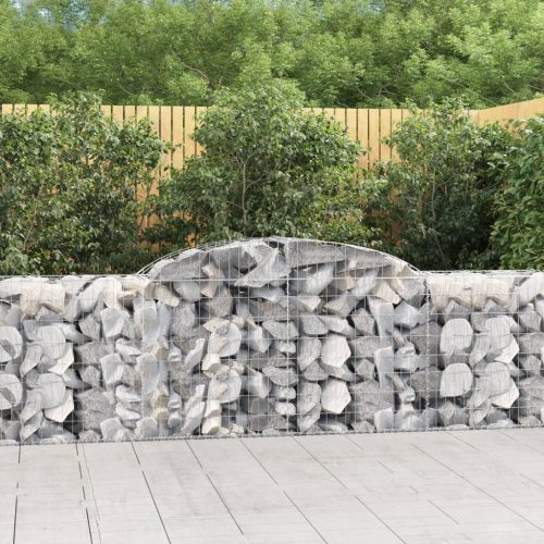 Íves horganyzott vas gabion kosár 300 x 50 x 80/100 cm