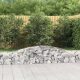 Íves horganyzott vas gabion kosár 400x30x40/60 cm