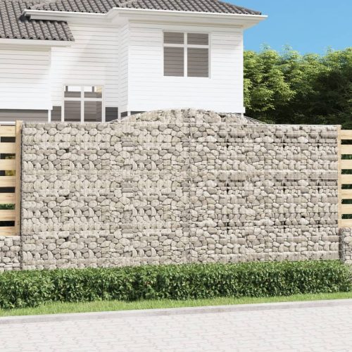 Íves horganyzott vas gabion kosár 400x30x200/220 cm