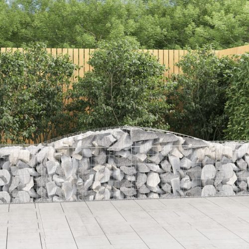 Íves horganyzott vas gabion kosár 400x50x60/80 cm