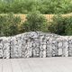 Íves horganyzott vas gabion kosár 400x50x80/100 cm