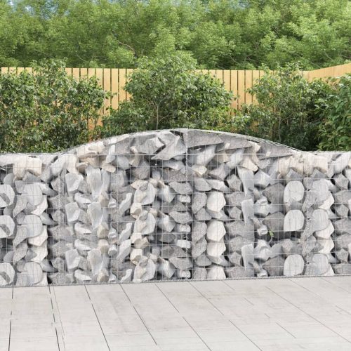 Íves horganyzott vas gabion kosár 400x50x100/120 cm