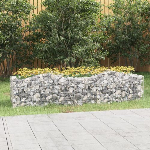 Íves horganyzott vas gabion magaságyás 200x50x50 cm