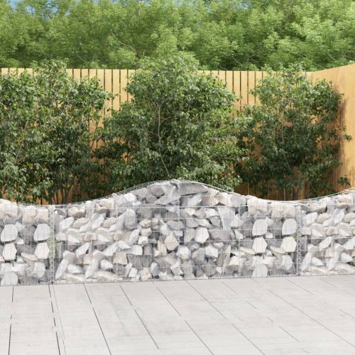 9 db íves horganyzott vas gabion kosár 200x30x60/80 cm