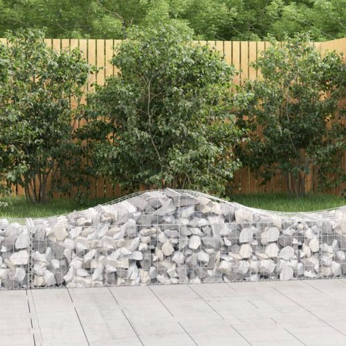 2 db íves horganyzott vas gabion kosár 200x50x40/60 cm