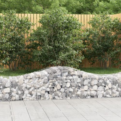 7 db íves horganyzott vas gabion kosár 200x50x40/60 cm