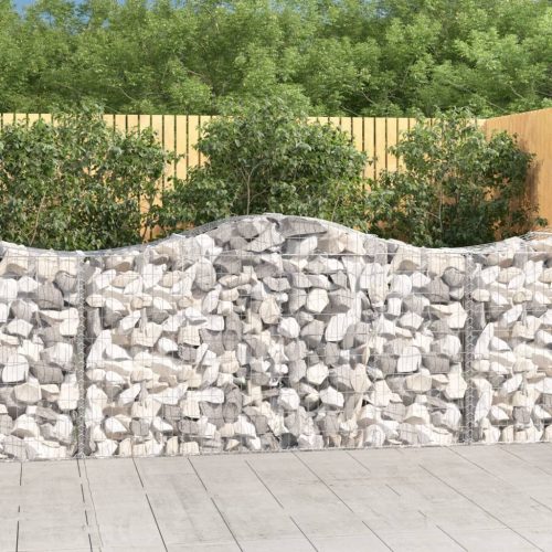 12 db íves horganyzott vas gabion kosár 200x50x100/120 cm