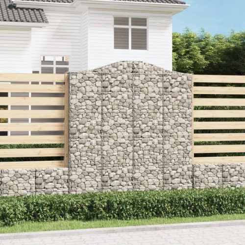 6 db íves horganyzott vas gabion kosár 200x50x220/240 cm