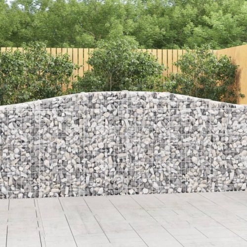 7 db íves horganyzott vas gabion kosár 400x30x100/120 cm