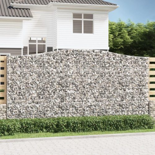 2 db íves horganyzott vas gabion kosár 400x30x200/220 cm