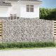 2 db íves horganyzott vas gabion kosár 400x30x200/220 cm