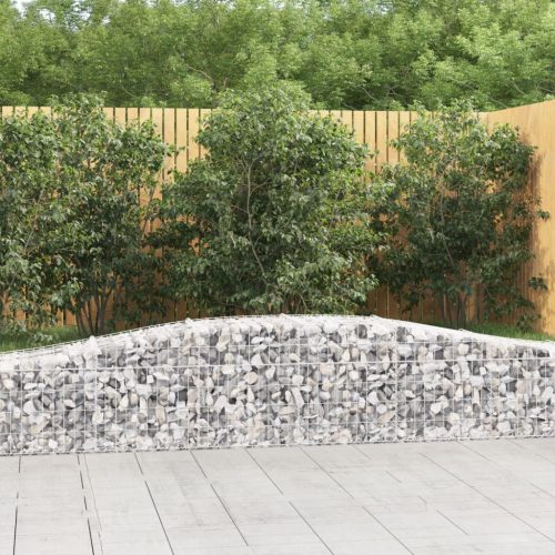 2 db íves horganyzott vas gabion kosár 400x50x40/60 cm