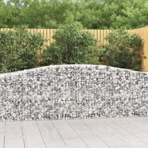 5 db íves horganyzott vas gabion kosár 400x50x80/100 cm