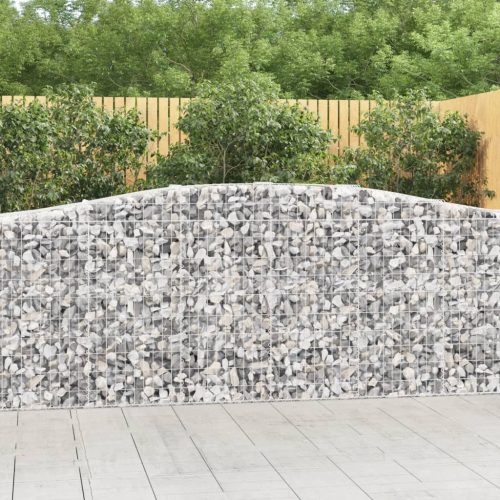 6 db íves horganyzott vas gabion kosár 400x50x100/120 cm