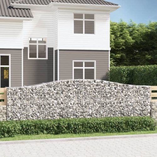 20 db íves horganyzott vas gabion kosár 400x50x120/140 cm