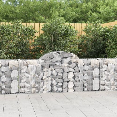 8 db íves horganyzott vas gabion kosár 200x30x80/100 cm