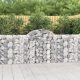 4 db íves horganyzott vas gabion kosár 200x30x100/120 cm