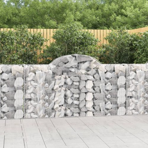 10 db íves horganyzott vas gabion kosár 200x30x100/120 cm