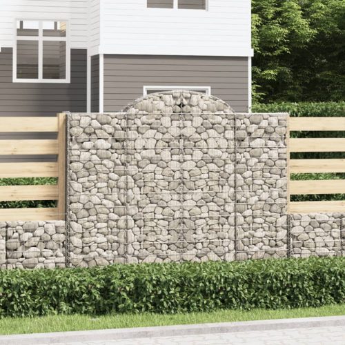 2 db íves horganyzott vas gabion kosár 200x30x160/180 cm