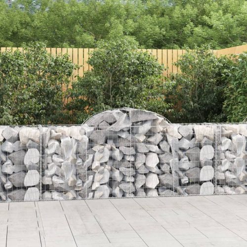 9 db íves horganyzott vas gabion kosár 200x50x80/100 cm