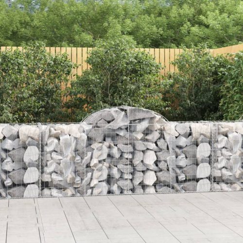 18 db íves horganyzott vas gabion kosár 200x50x80/100 cm