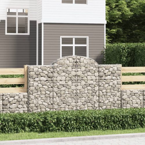 12 db íves horganyzott vas gabion kosár 200x50x120/140 cm