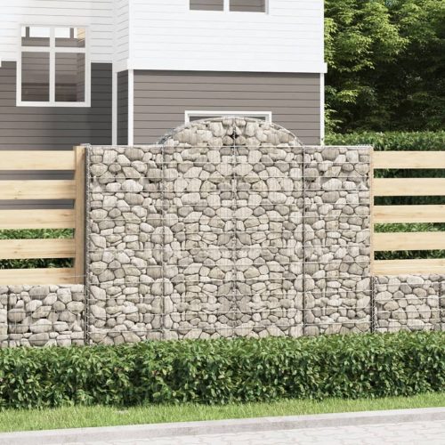 5 db íves horganyzott vas gabion kosár 200x50x160/180 cm