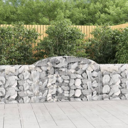 4 db íves horganyzott vas gabion kosár 300x30x80/100 cm