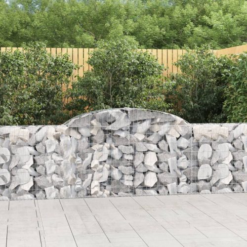 12 db íves horganyzott vas gabion kosár 300x30x80/100 cm